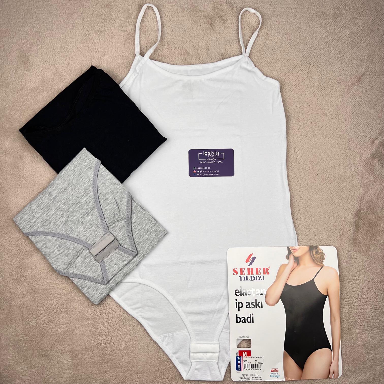 Seher-Sedef Yıldız Bayan İp Askılı Zıbın Atlet