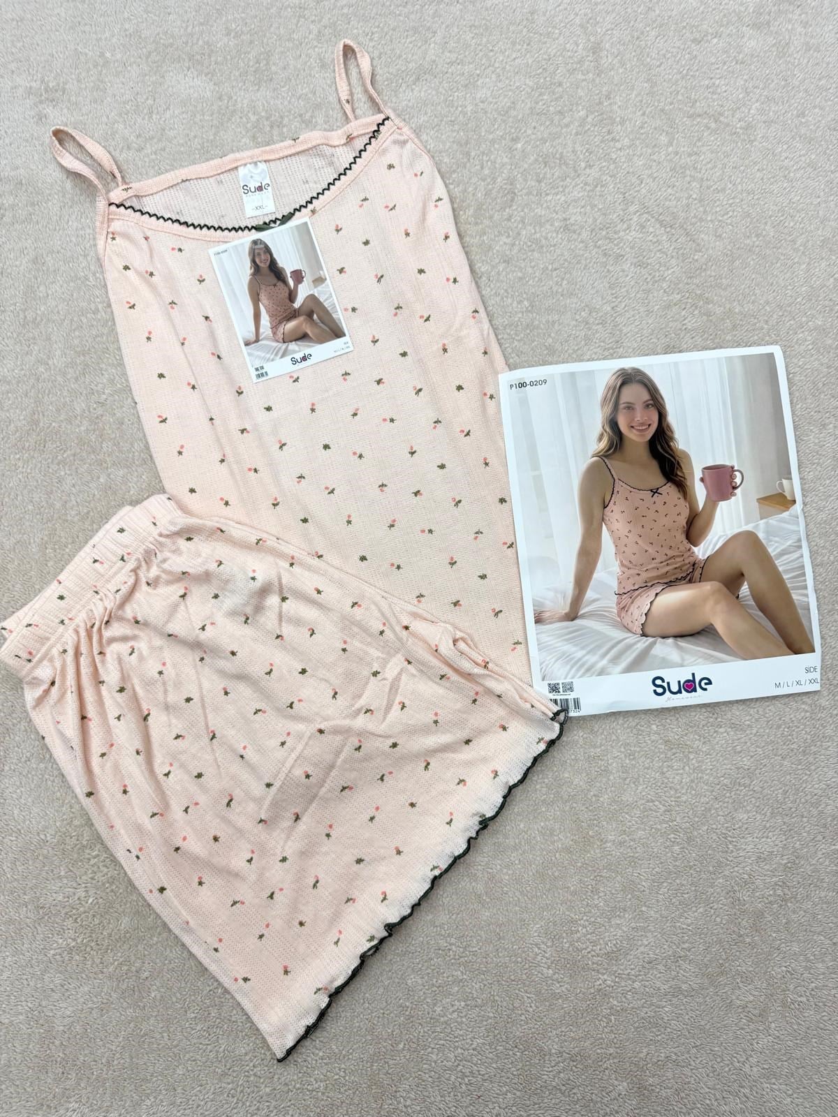 Sude İp Aakılı Şortlu Takım-yavruağzı 100-0209