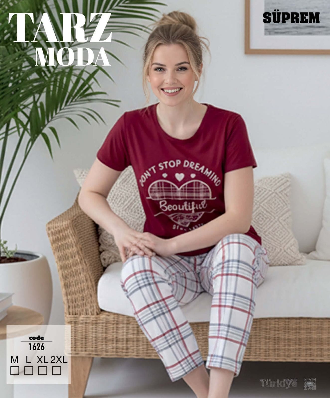 TARZMODA Kısa Kol Süprem Altuzun Takım-1626 pembe