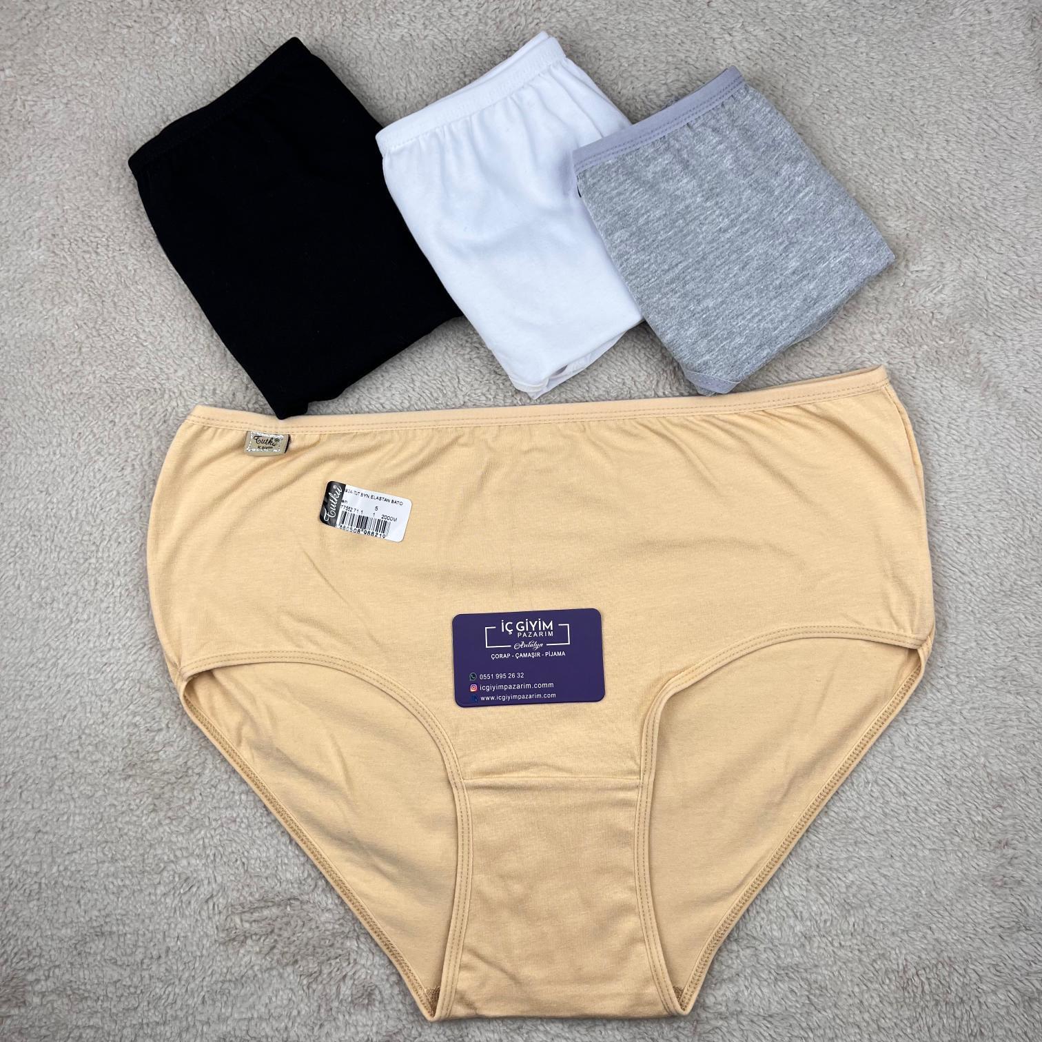 Tutku-Gümüş Bayan Bel İnce Lastikli Bato Külot