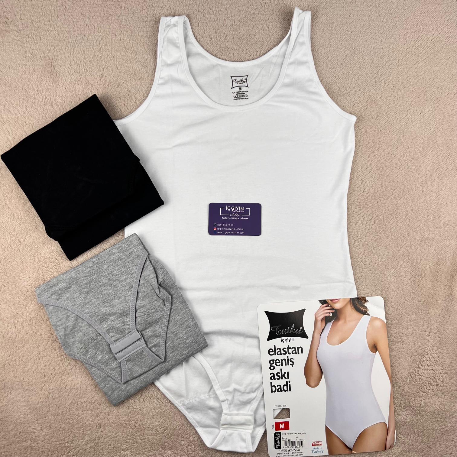 Tutku-Gümüş Kalın Askılı Düz Renk Zıbın