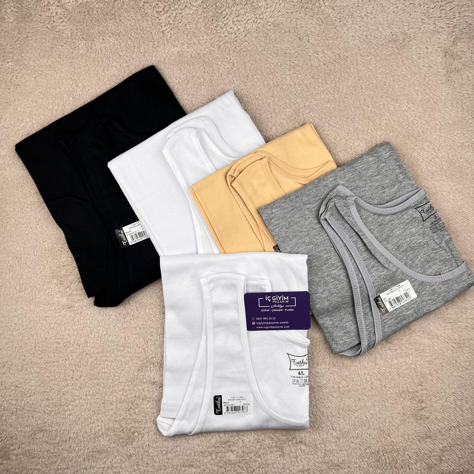 Tutku-Gümüş Renkli Kalın Askılı Bayan Atlet