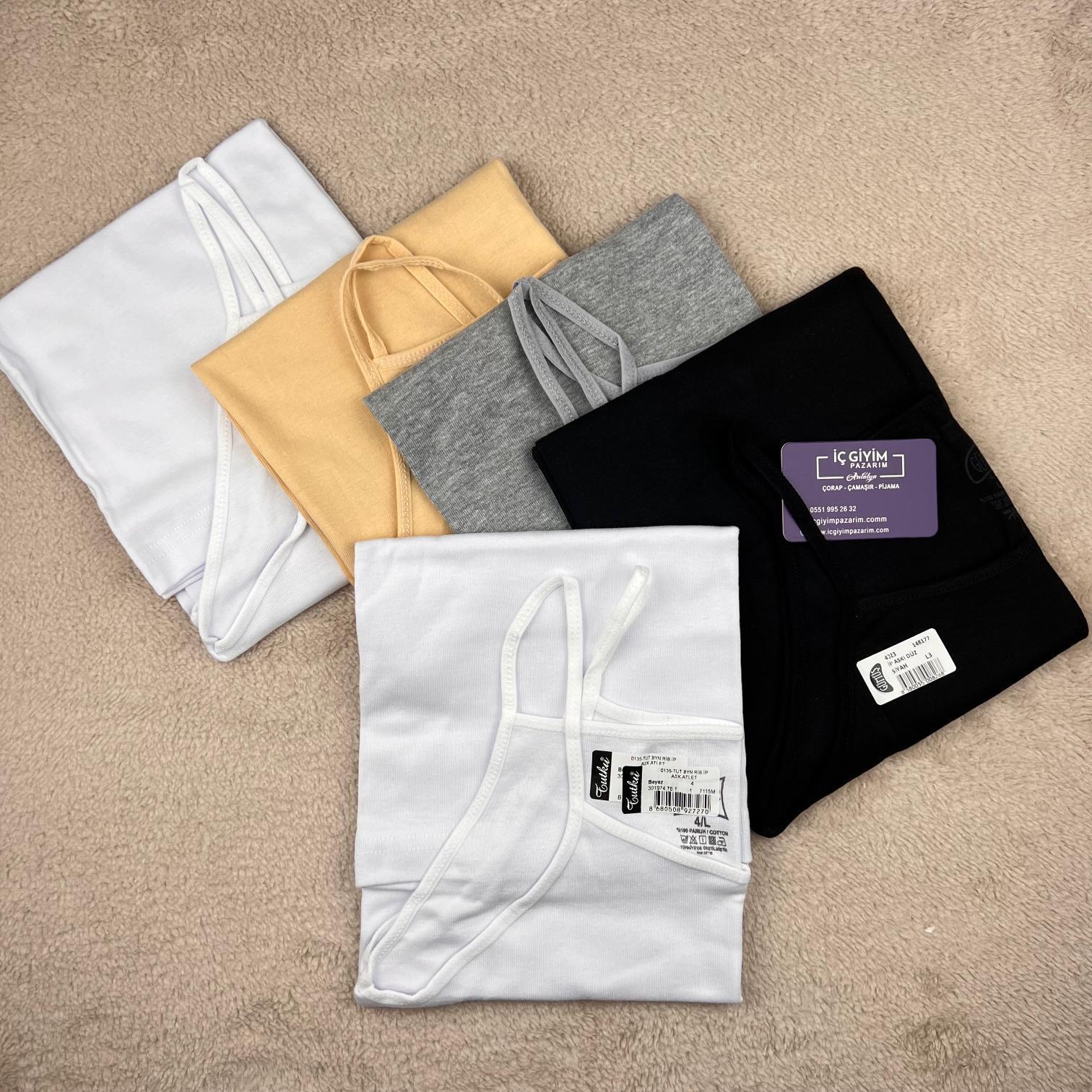 Tutku Renkli İp Askılı Bayan Atlet