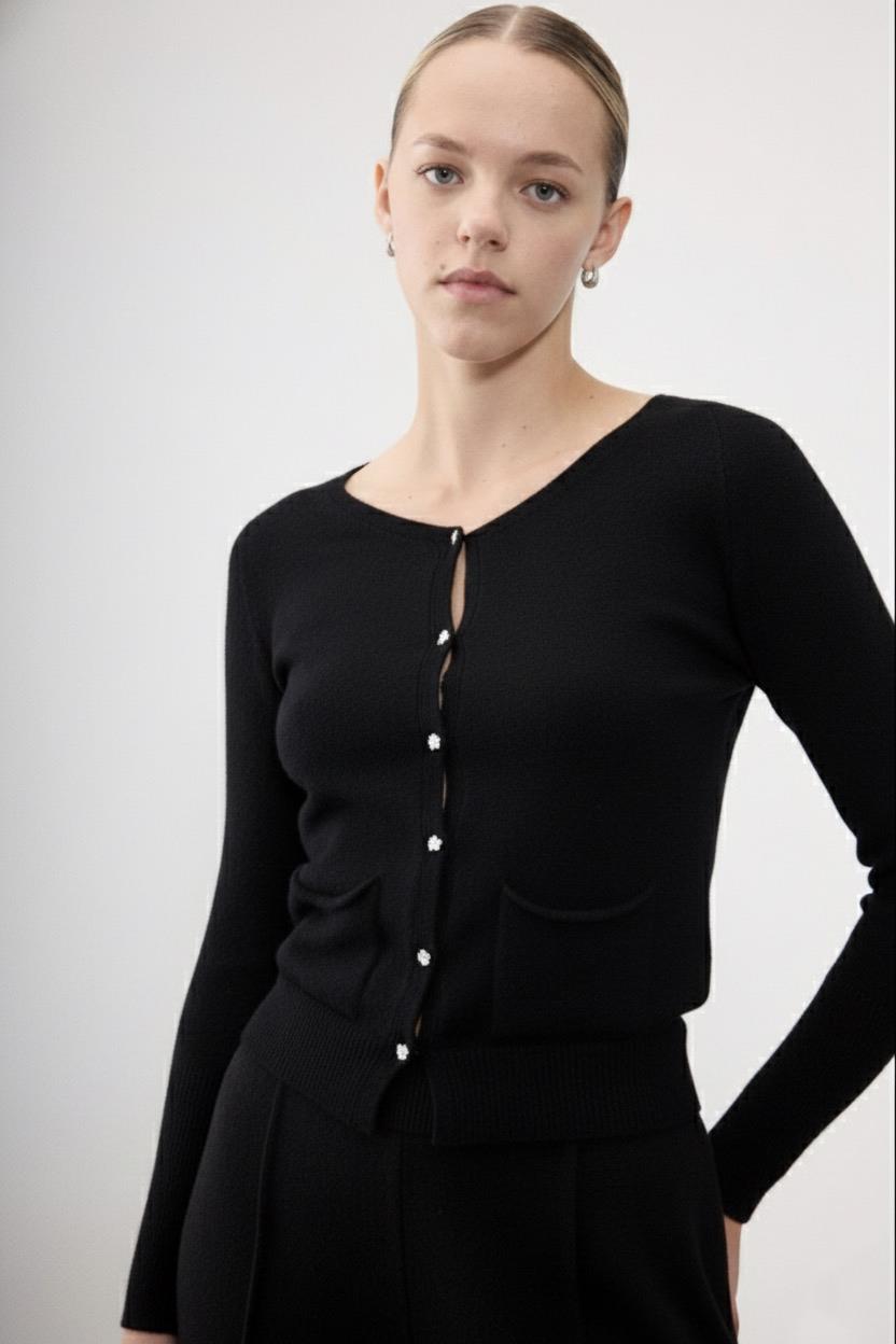 ANTORYUM İTHAL TRİKO HIRKA SİYAH