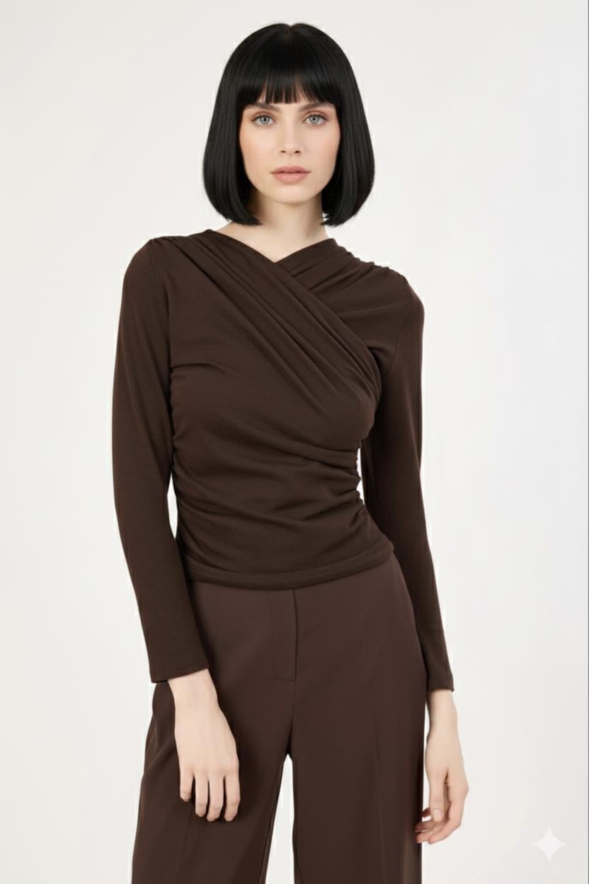 Büzgülü anvelop bluz