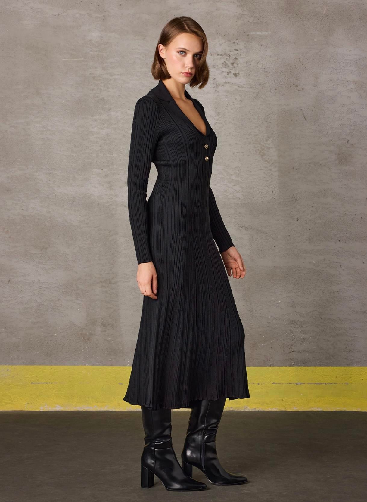 RAYON İP TRİKO ELBİSE