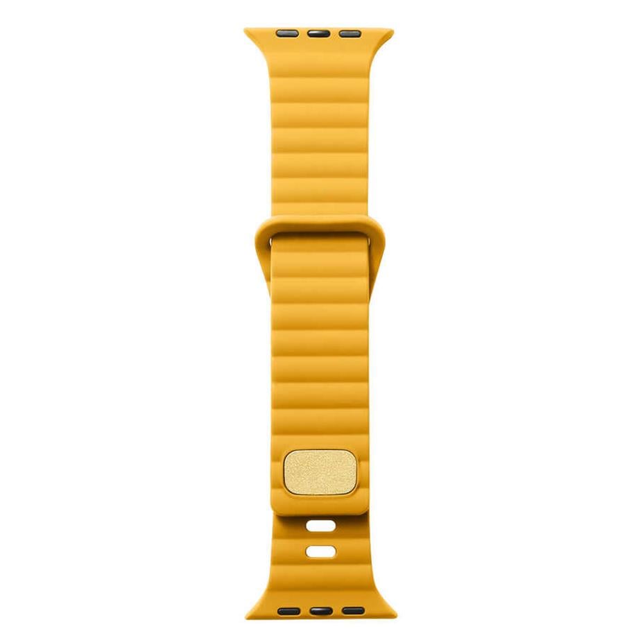 Apple Watch 7 41mm Zore KRD-73 Silikon Kordon  Sarı 