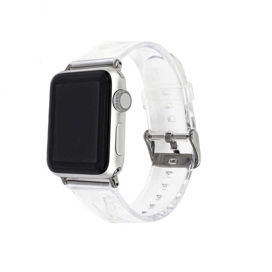  ​​​Apple Watch 7 45mm KRD-13 Şeffaf Silikon Kordon 
