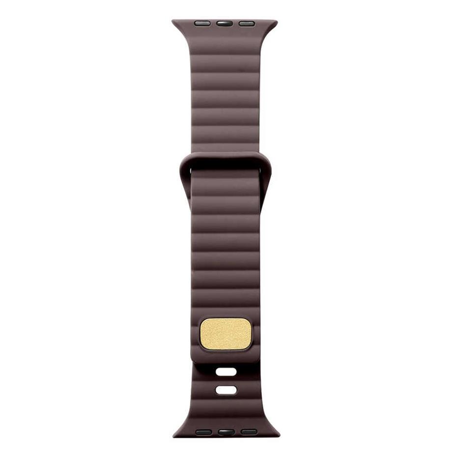  Apple Watch 7 45mm Zore KRD-73 Silikon Kordon  Kahverengi 