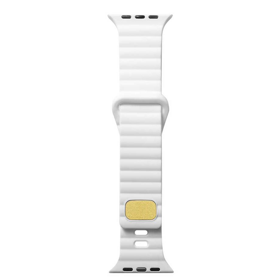  Apple Watch 7 45mm Zore KRD-73 Silikon Kordon  Beyaz 