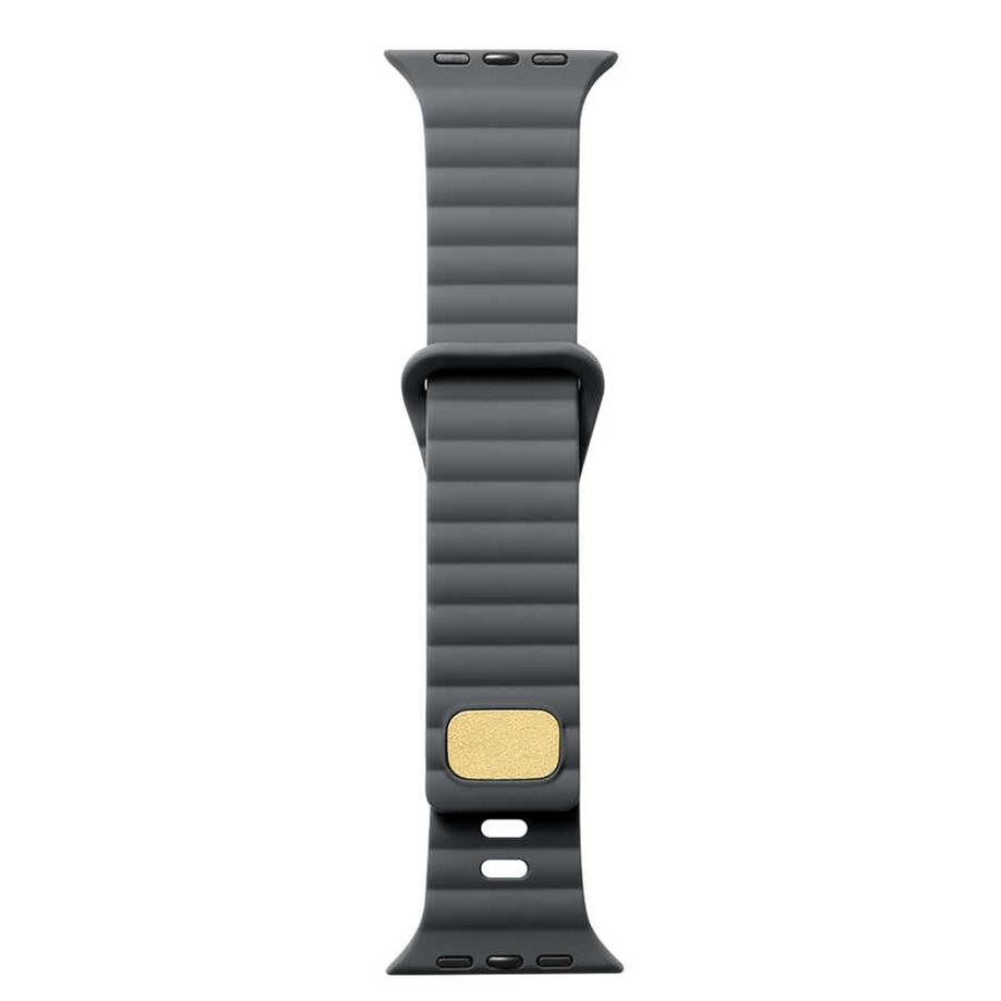  Apple Watch 7 45mm Zore KRD-73 Silikon Kordon  Gri 