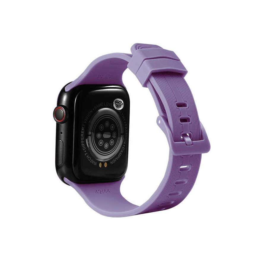  Apple Watch Ultra 49mm Kordon KRD-23 Silikon Strap Kayış  Lila 