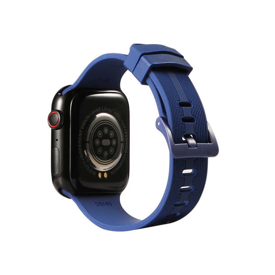  Apple Watch Ultra 49mm Kordon KRD-23 Silikon Strap Kayış  Lacivert 