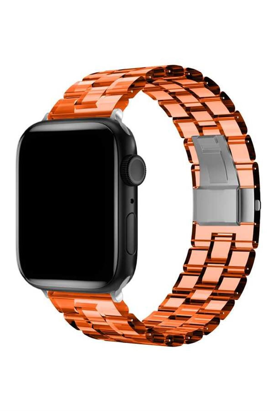  Apple Watch Ultra 49mm Kordon KRD-33 Strap Kayış  Turuncu 