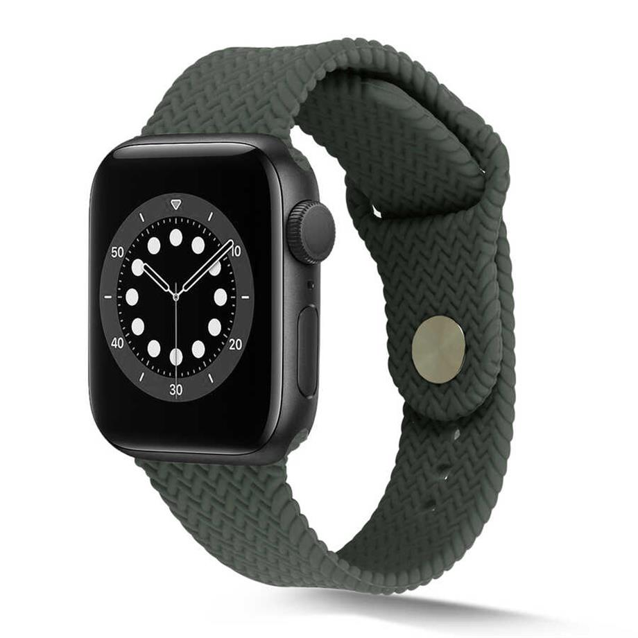  Apple Watch Ultra 49mm Kordon KRD-37 Silikon Strap Kayış  Koyu Yeşil 