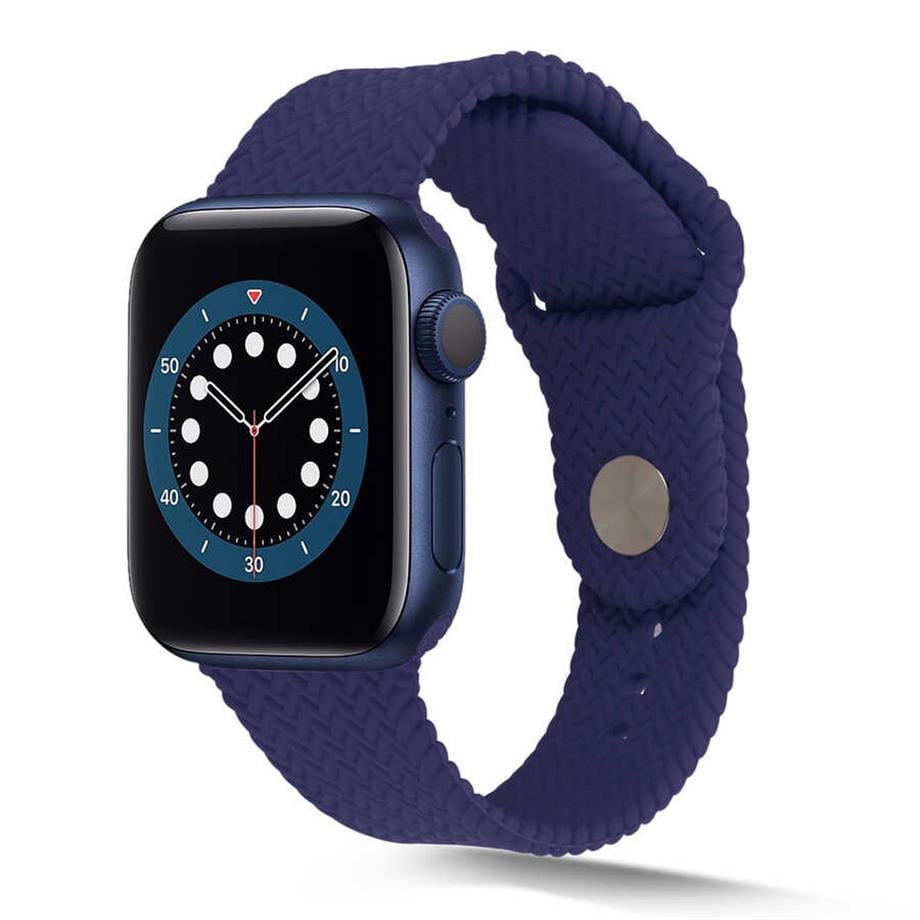  Apple Watch Ultra 49mm Kordon KRD-37 Silikon Strap Kayış  Lacivert 