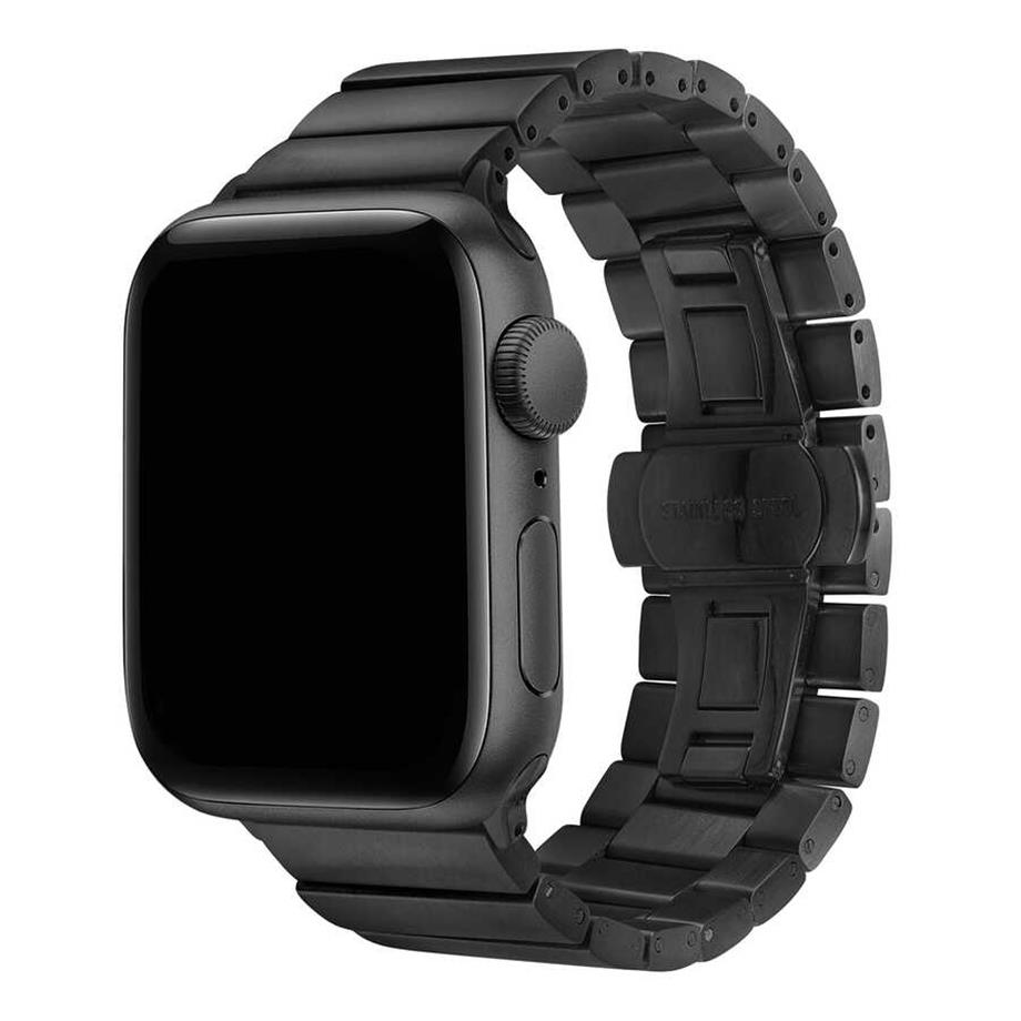  Apple Watch Ultra 49mm Kordon KRD-41 Metal Strap Kayış  Siyah 