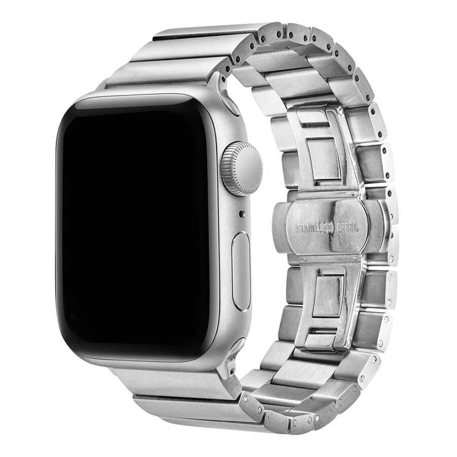  Apple Watch Ultra 49mm Kordon KRD-41 Metal Strap Kayış  Gümüş 