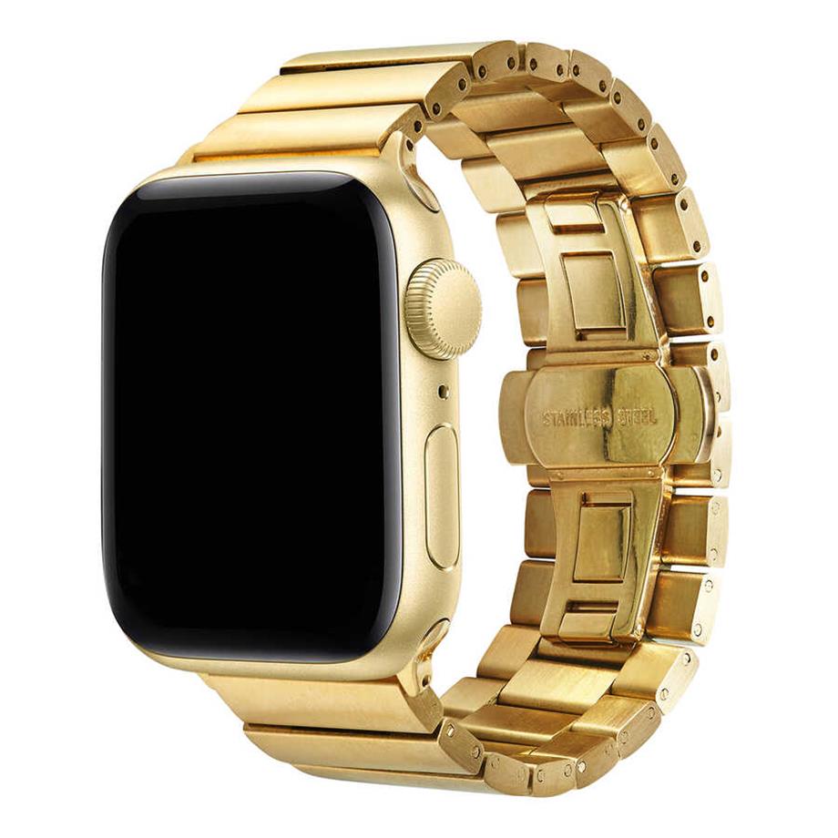  Apple Watch Ultra 49mm Kordon KRD-41 Metal Strap Kayış  Gold 