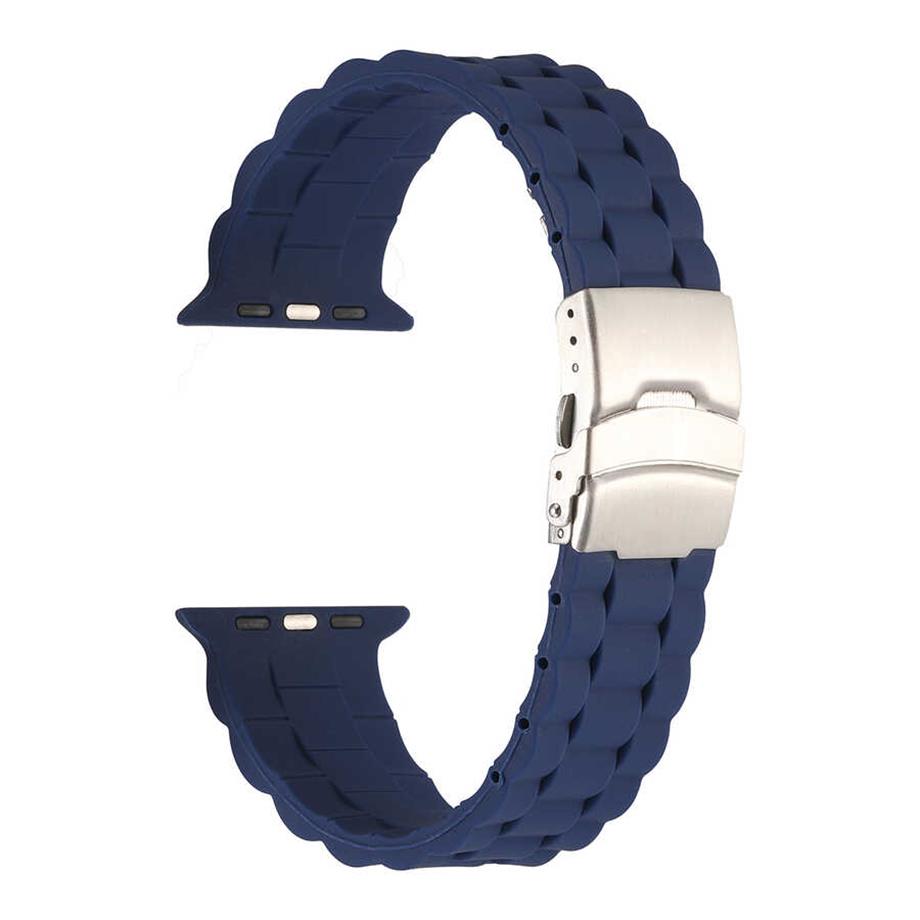  Apple Watch Ultra 49mm Kordon KRD-72 Silikon Strap Kayış  Lacivert 