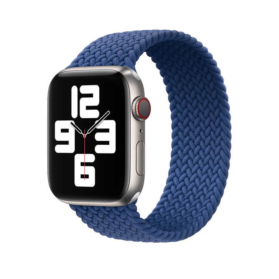  Apple Watch Ultra 49mm Kordon Wiwu Braided Solo Loop Large Strap Kayış  Mavi 