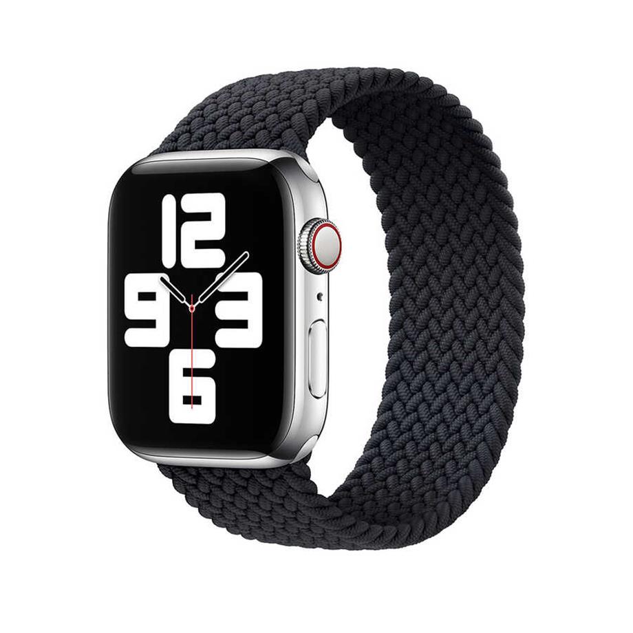  Apple Watch Ultra 49mm Kordon Wiwu Braided Solo Loop Large Strap Kayış  Siyah 