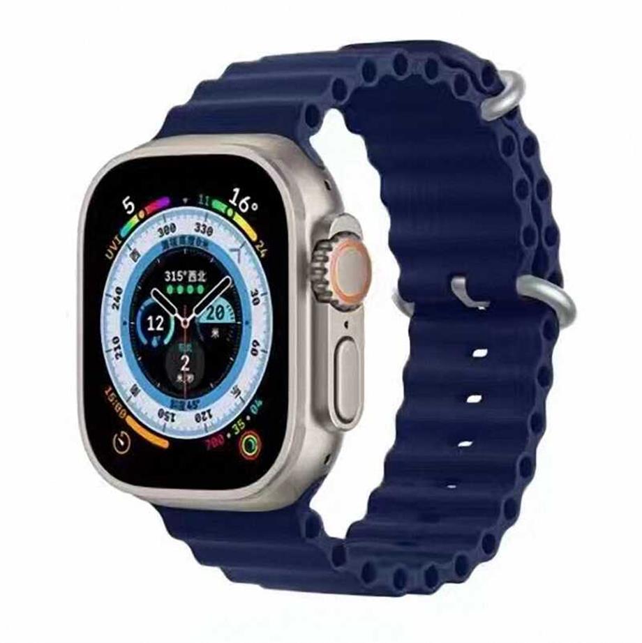  Apple Watch Ultra 49mm Zore KRD-75 Silikon Kordon  Lacivert 