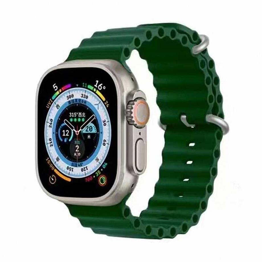  Apple Watch Ultra 49mm Zore KRD-75 Silikon Kordon  Koyu Yeşil 