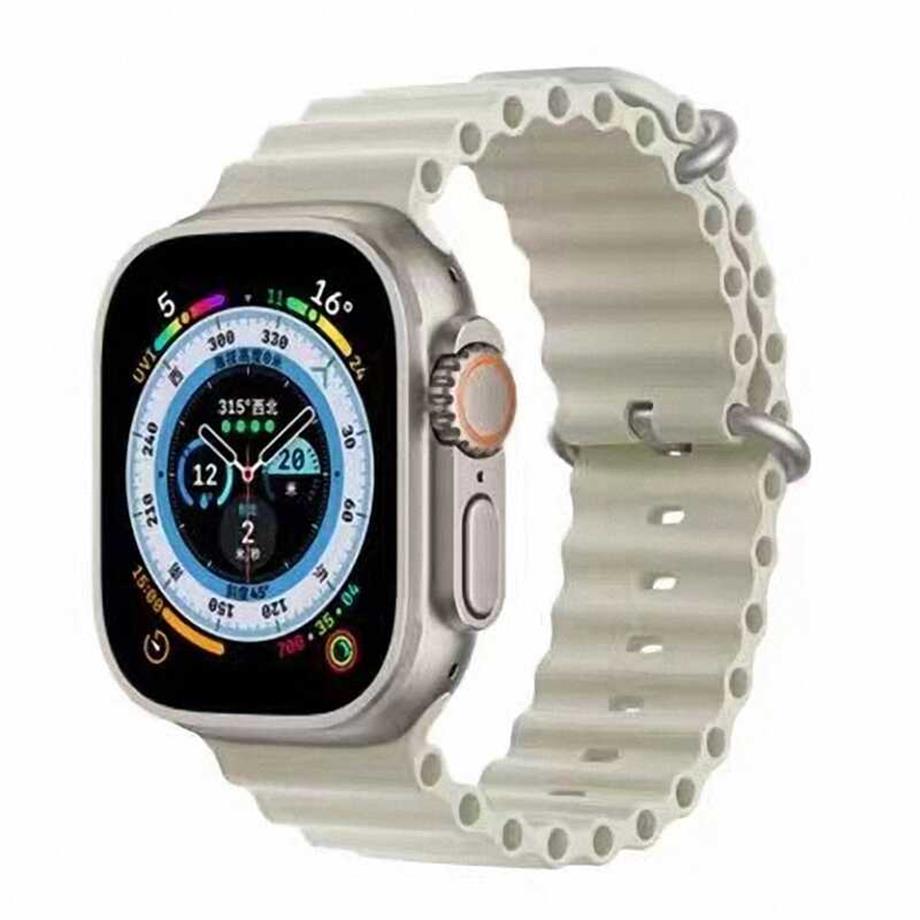  Apple Watch Ultra 49mm Zore KRD-75 Silikon Kordon  Krem 