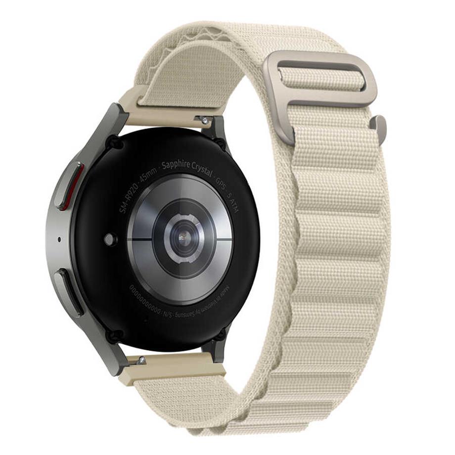  Xiaomi Mi Watch Color Zore KRD-74 22mm Hasır Kordon  Beyaz 