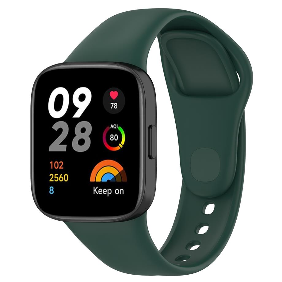  Xiaomi Redmi Watch 3 Zore KRD-81 Silikon Kordon  Koyu Yeşil 