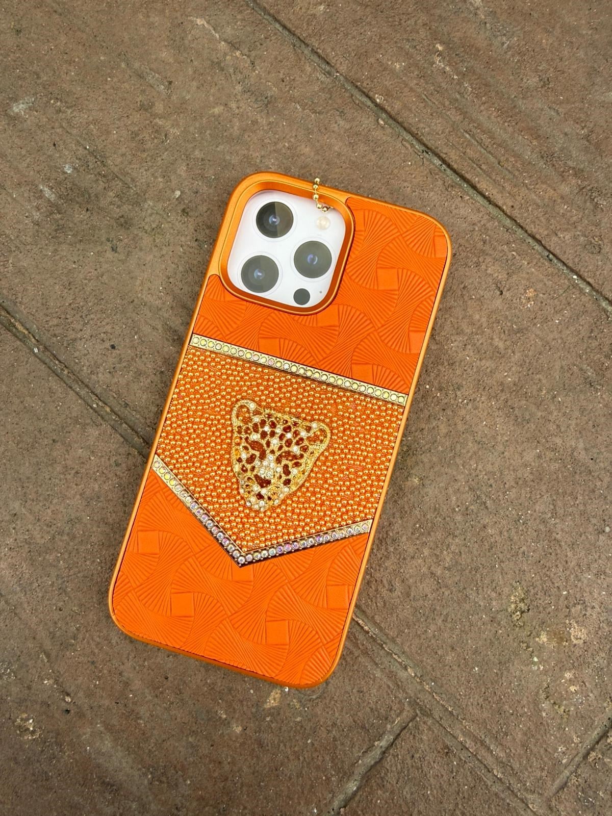 Elegance Leopar Style Silikon Kılıf Turuncu Renkli