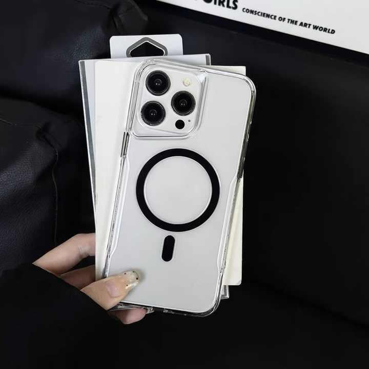 Gear4 Magsefe Luxury Şeffaf Telefon Kılıfı Siyah Renkli