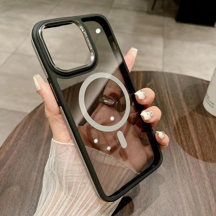 Iron Armor Magsafe Renkli Camlı Telefon Kılıfı Titanyum Renkli