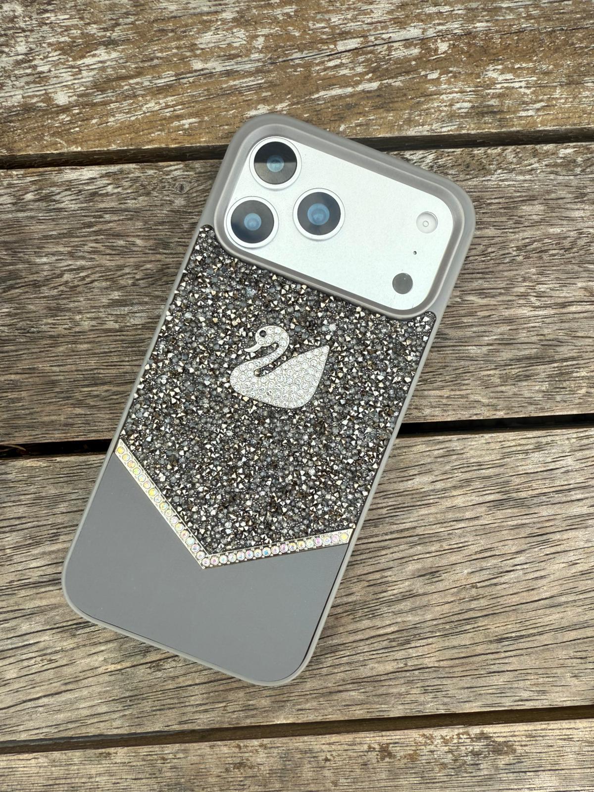 Kuğu Diamond Gri Renk Luxury Kılıflar