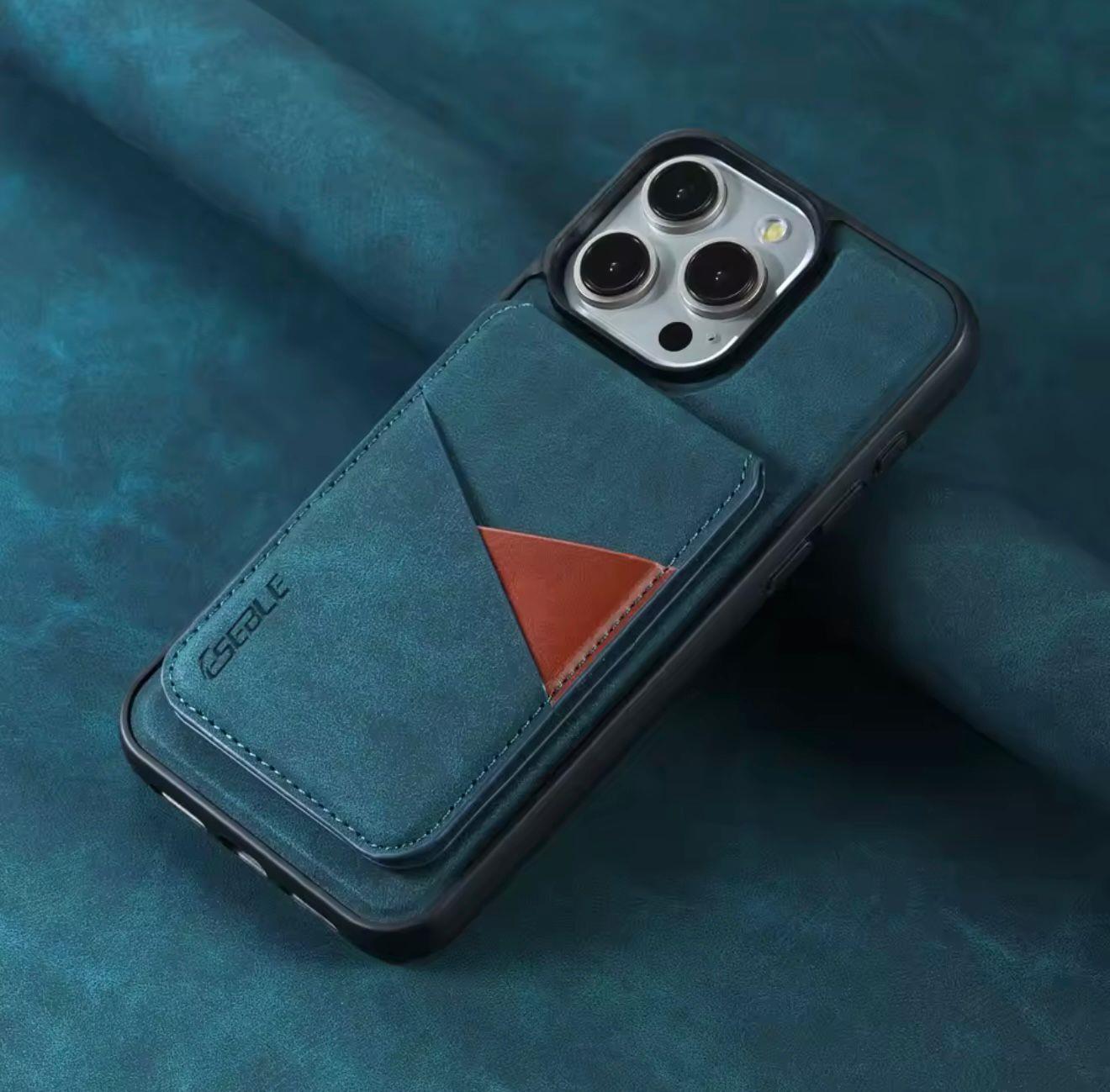 Milano Magsafe Özellikli Ayrılabilir Kartlıklı Telefon Kılıfı Mavi Renk