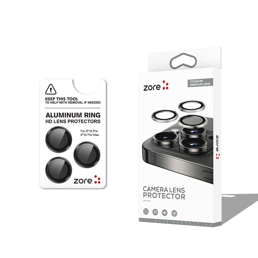 Safir Kamera Lens Koruyucu Siyah Renkli