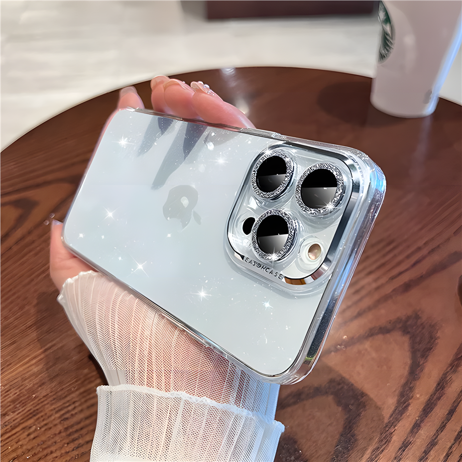 Simli Kamera ve Lens Korumalı Sararmaz Sert Mika Telefon Kılıfı Şeffaf Renkli