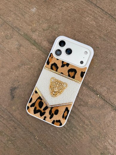 Elegance Leopar Style Silikon Kılıf Beyaz Renkli