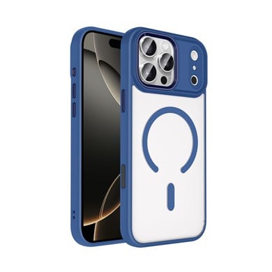 Krom M-safe Wireless Şarj Özellikli Silikon Kılıf Mavi Renkli