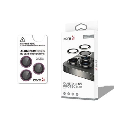 Safir Kamera Lens Koruyucu Kırmızı Renkli