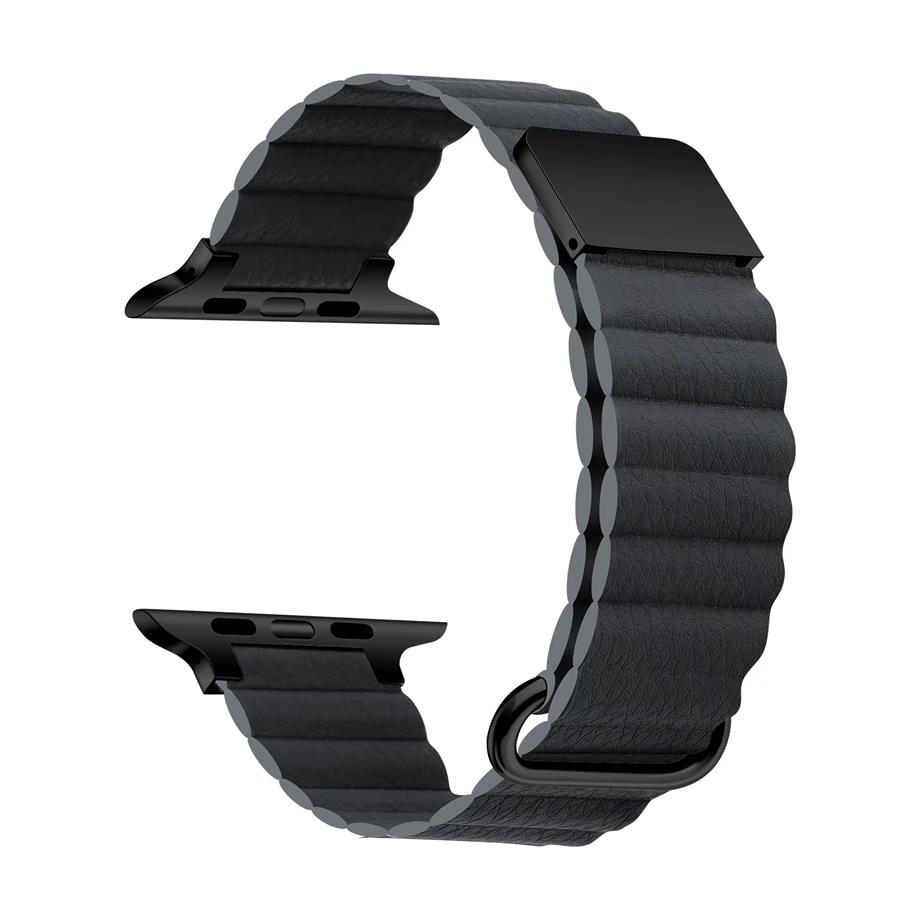  ​​​Apple Watch 40mm KRD-78 PU Deri Kordon Strap Kayış  Koyu Gri 
