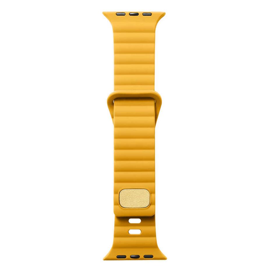  Apple Watch 44mm Zore KRD-73 Silikon Kordon  Sarı 