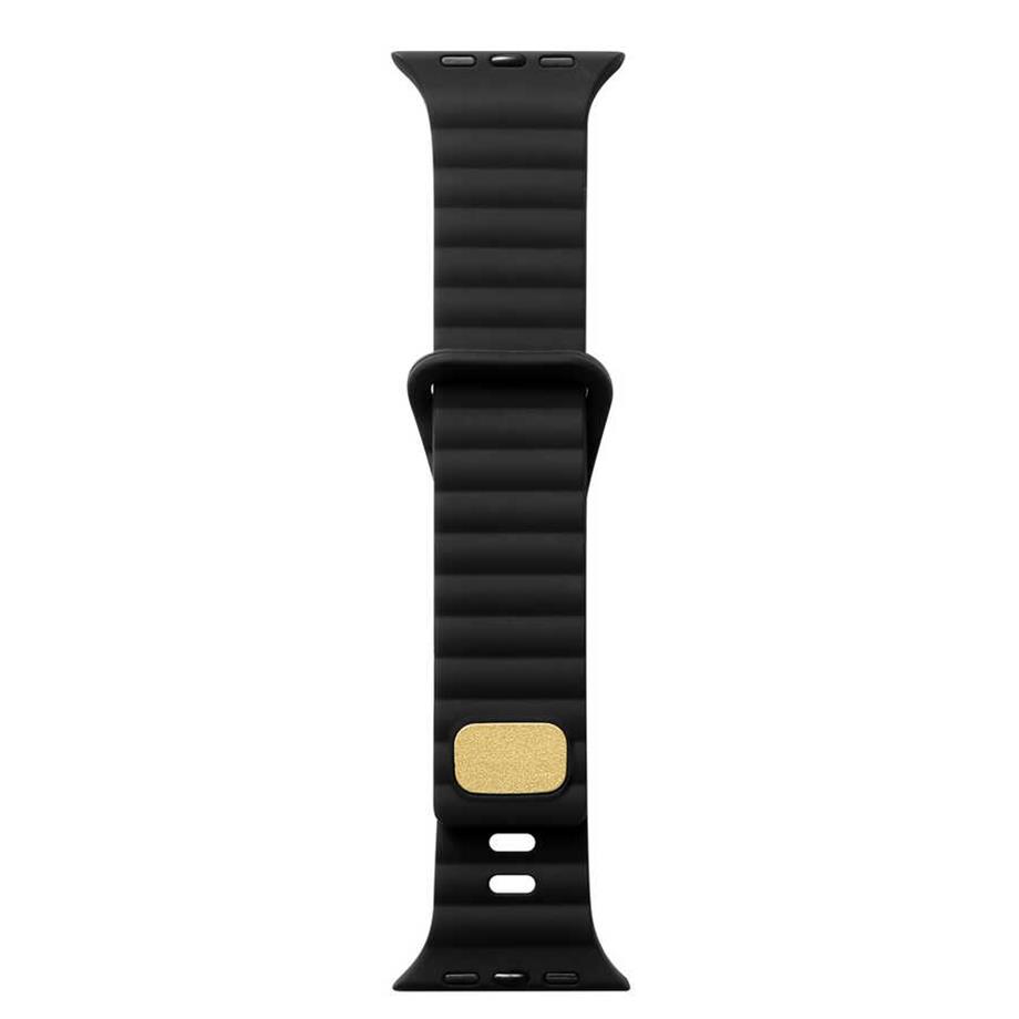  Apple Watch 44mm Zore KRD-73 Silikon Kordon  Siyah 