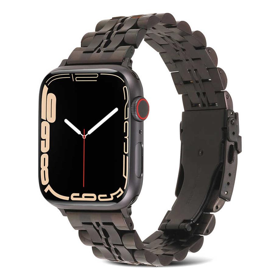  ???Apple Watch 7 41mm KRD-54 Metal Kordon Siyah