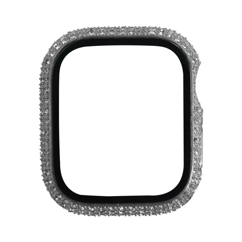  Apple Watch 7 41mm Zore Watch Gard 24 Kenarları Taşlı Sert PC Kasa Ve Ekran Koruyucu  Renksiz 