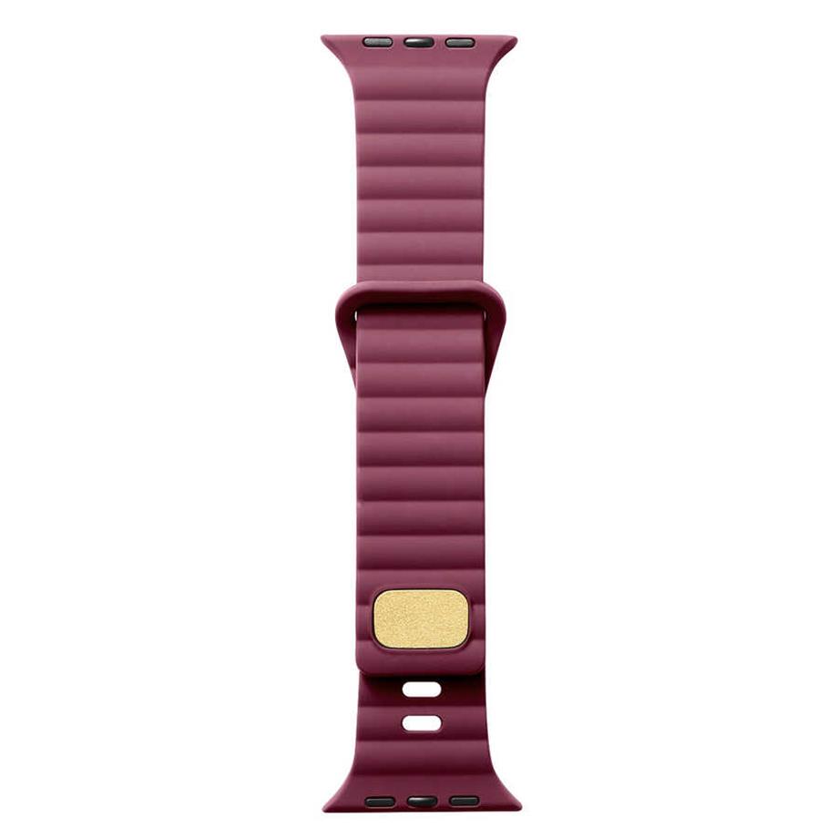 Apple Watch 7 45mm Zore KRD-73 Silikon Kordon  Mürdüm 