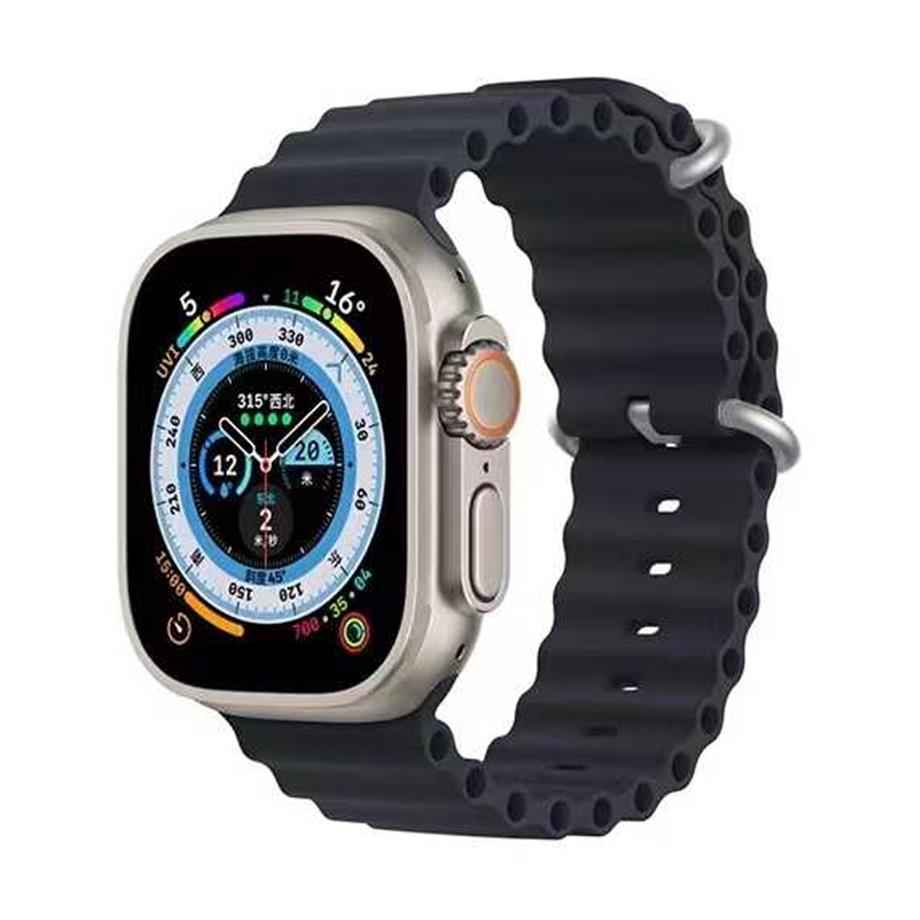  Apple Watch 7 45mm Zore KRD-75 Silikon Kordon  Midnight 