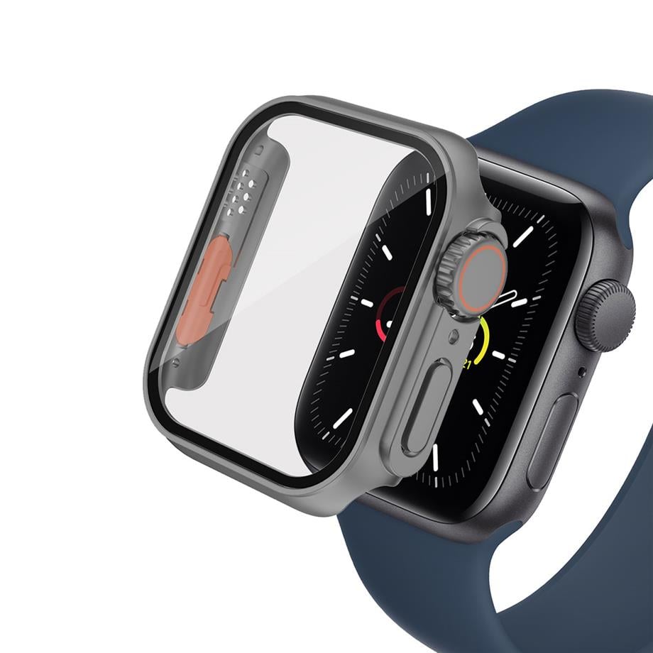  Apple Watch 7-8 45mm - Watch Ultra 49mm Kasa Dönüştürücü ve Ekran Koruyucu Zore Watch Gard 26  Gri 