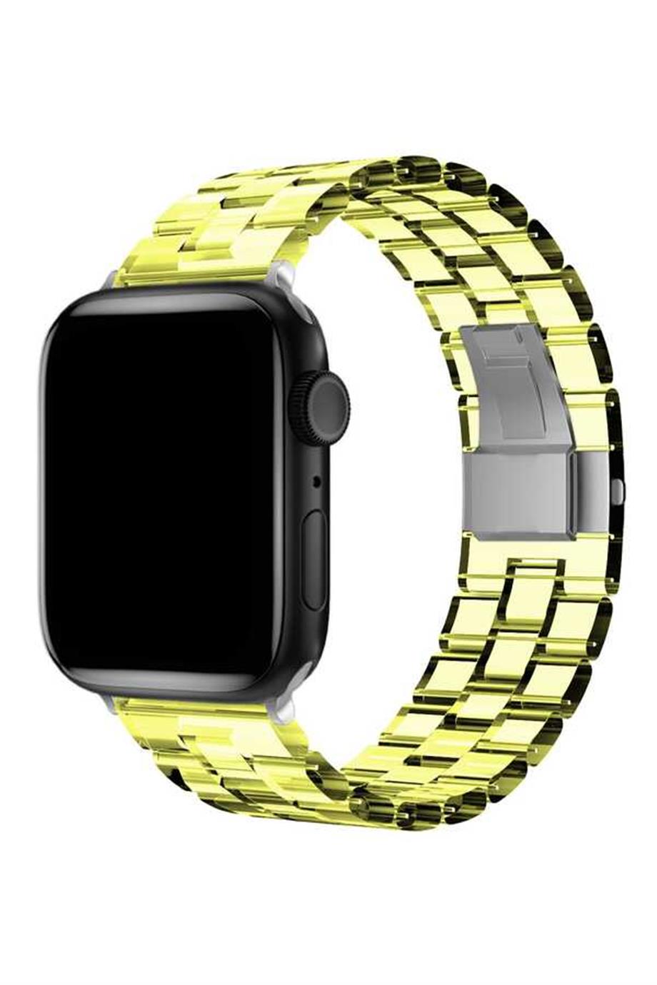  Apple Watch Ultra 49mm Kordon KRD-33 Strap Kayış  Sarı 